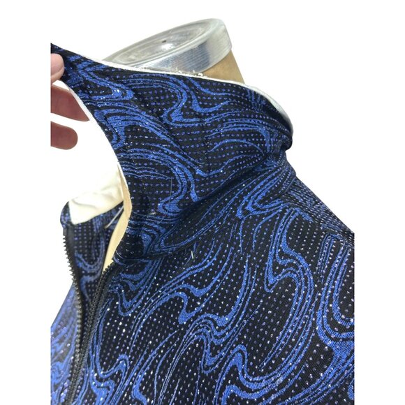 vintage glitter top with western leather collar cuffs and appliquéd stars - Picture 7 of 9